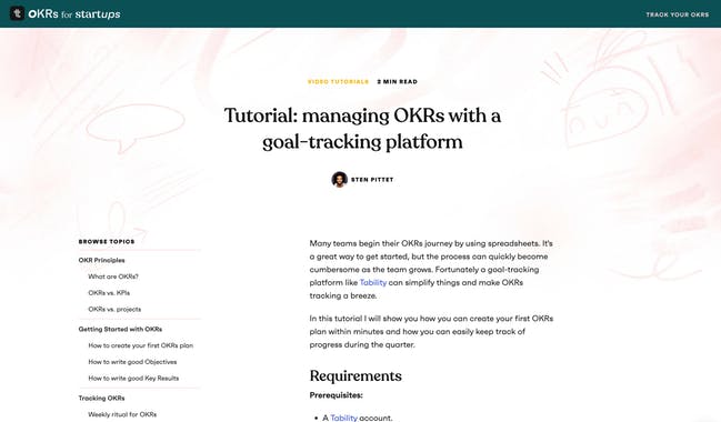 OKRs for Startups