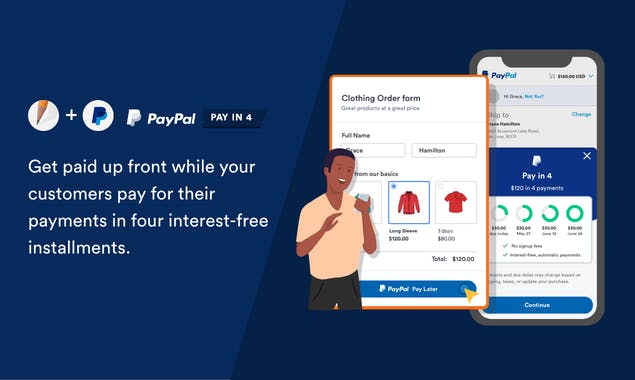 Buy Now Pay Later Forms for PayPal