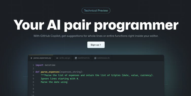 Copilot by Github x OpenAI