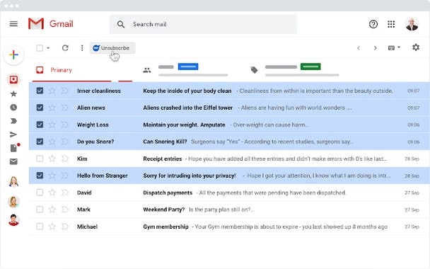 Gmail Unsub