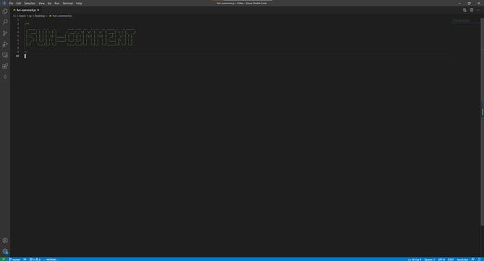 Fun Comment For VSCode