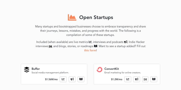 Open Startups