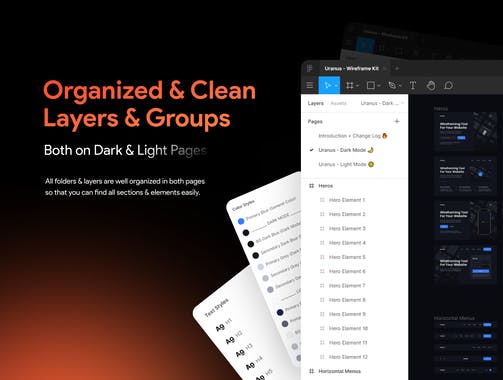 Uranus v1.3 - Wireframe Kit