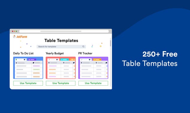 JotForm Tables