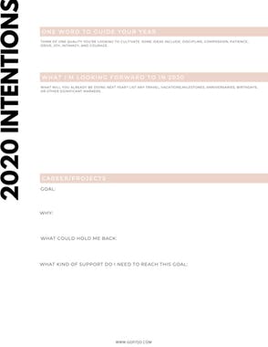 2020 Intention Setting Guide