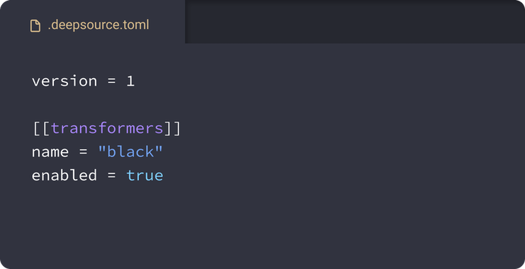 DeepSource Transformers