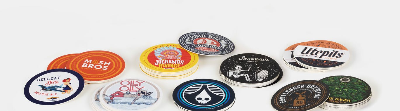 Sticker Mule Circle Coasters