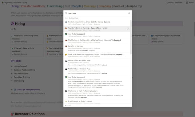 High Output Founders' Library