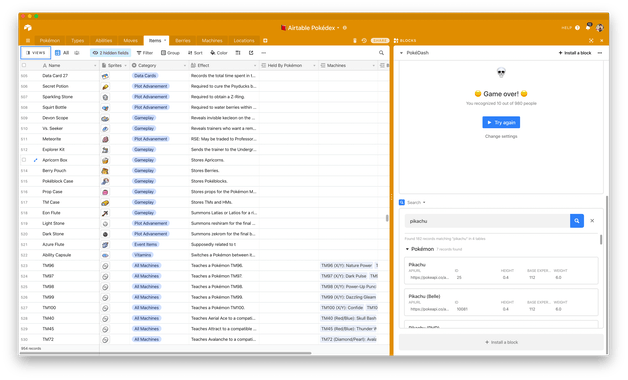 Airtable Pokédex