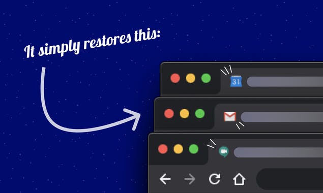 Restore the Google icons