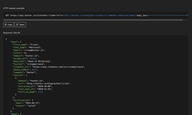 Hunter Author Finder