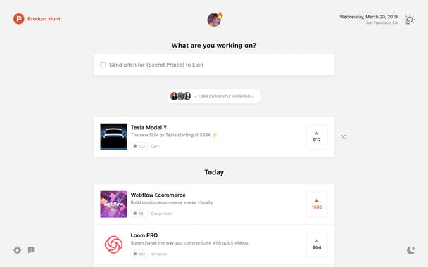 Product Hunt Tab