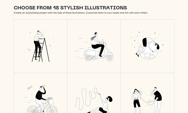 Tall People Illustrations