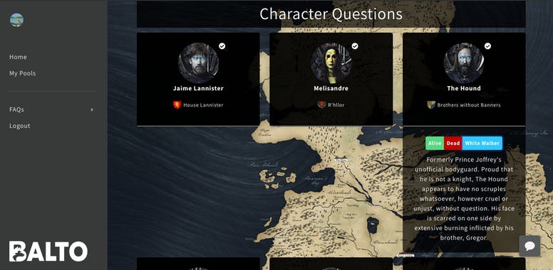 GoT Dead or Alive Challenge