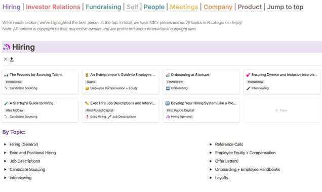 High Output Founders' Library