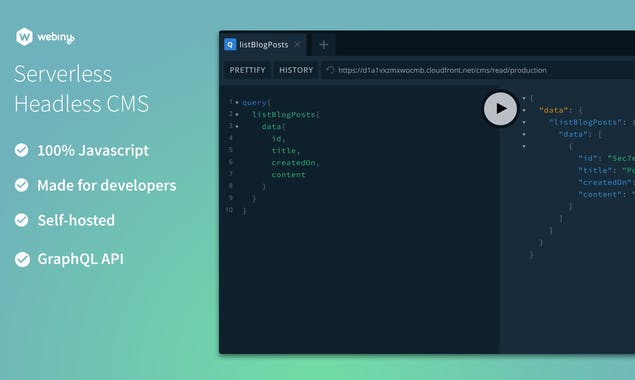 Serverless Headless CMS by Webiny