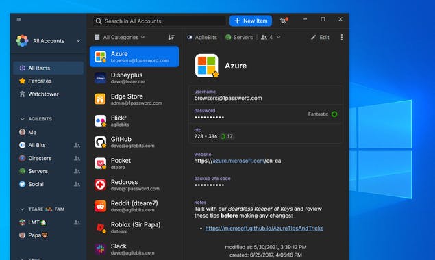 1Password 8 for Windows