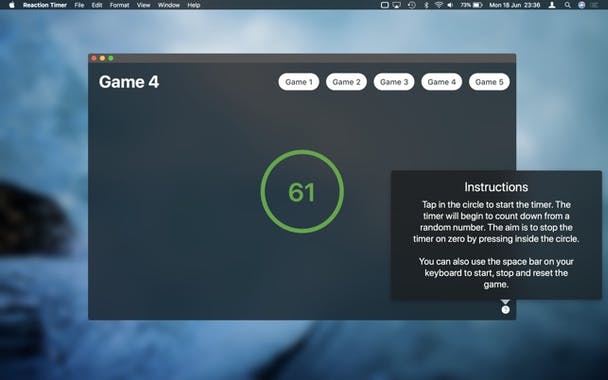 Reaction Timer for Mac