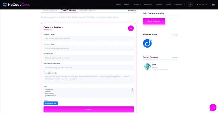 Launch by NoCodeDevs