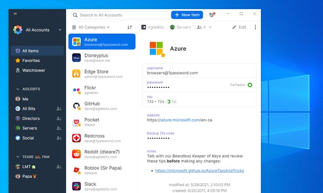 1Password 8 for Windows