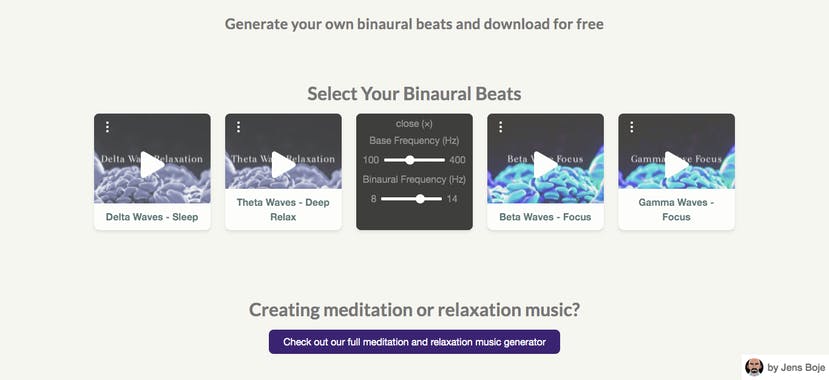Binaural Beat Generator