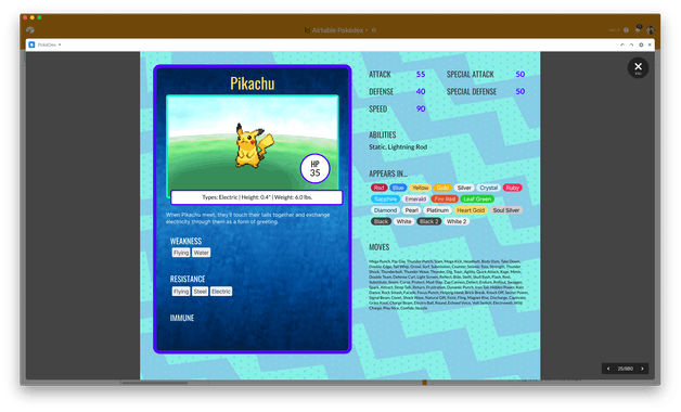 Airtable Pokédex