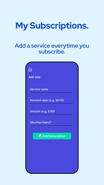 My Subscriptions Tracker App