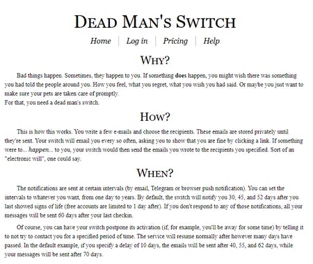 Dead Man's Switch