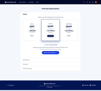 Narrative Data Streams