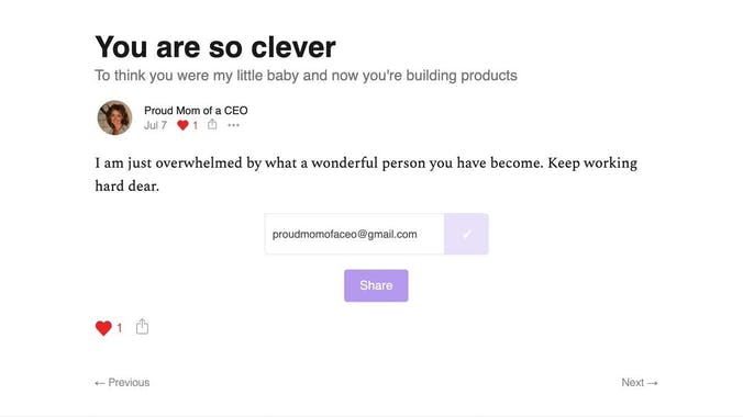 Proud Mom of a CEO Newsletter