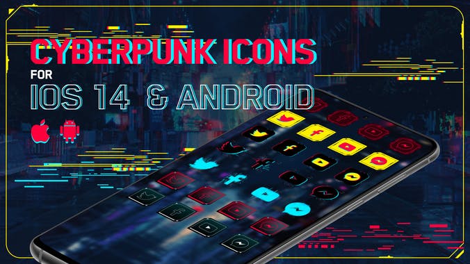 Cyberpunk Icons for iOS 14 & Android