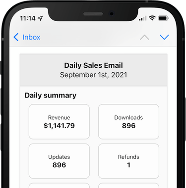 Daily Sales Email