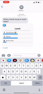 Polls for iMessage 2.0
