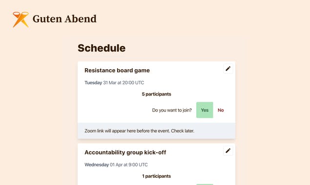 Guten Abend. Self-Quarantine Club