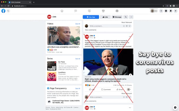 CoronaBLOCK for Facebook