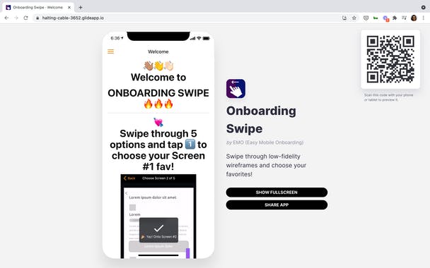 Onboarding Swipe