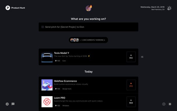 Product Hunt Tab