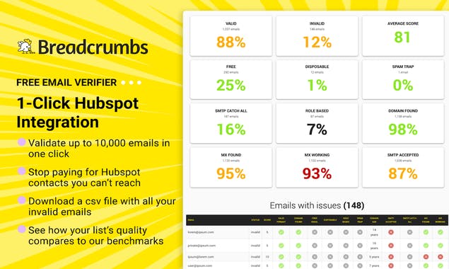 Breadcrumbs Free Email Verifier