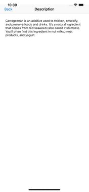 Food Additive Scanner