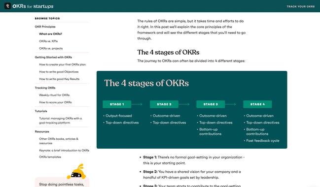 OKRs for Startups
