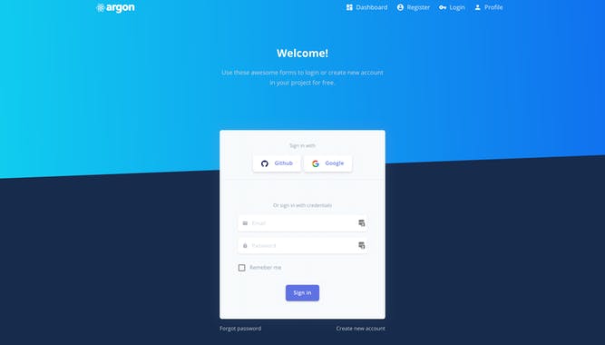 Argon Dashboard Material-UI