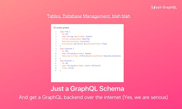 Slash GraphQL - by Dgraph Labs