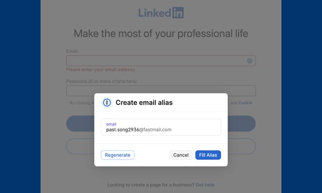 Masked Emails by 1Password