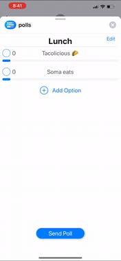 Polls for iMessage 2.0