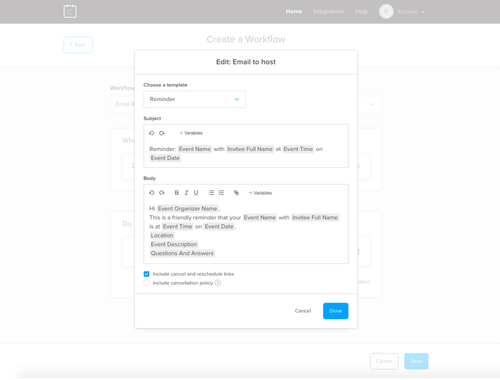 Calendly Workflows