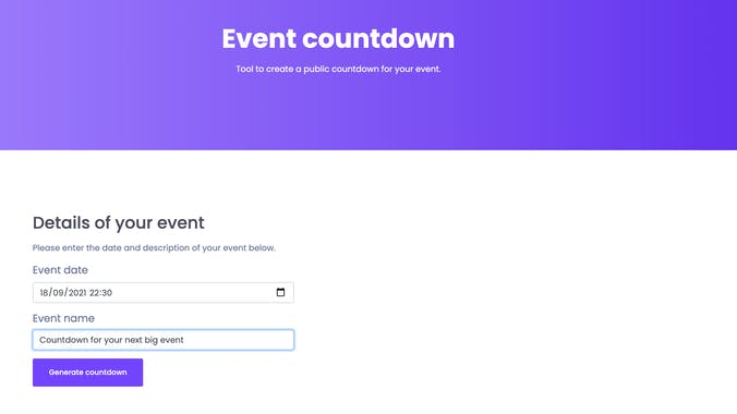 Online Countdown by Datelist