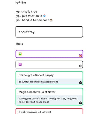 tray