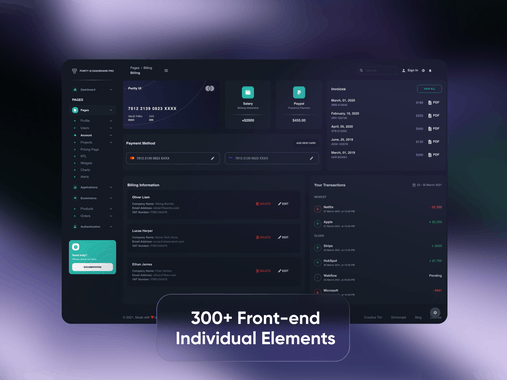 Purity UI Dashboard PRO