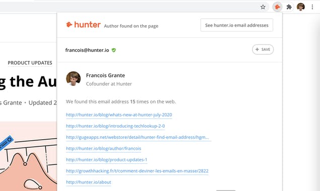 Hunter Author Finder