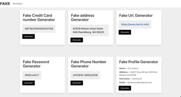 Fake Info Generator